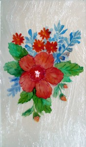 vetrate artistiche dipinte a mano fiori dipinti su vetro satinato decorazioni pittura su vetro treviso pordenone udine vetra srl